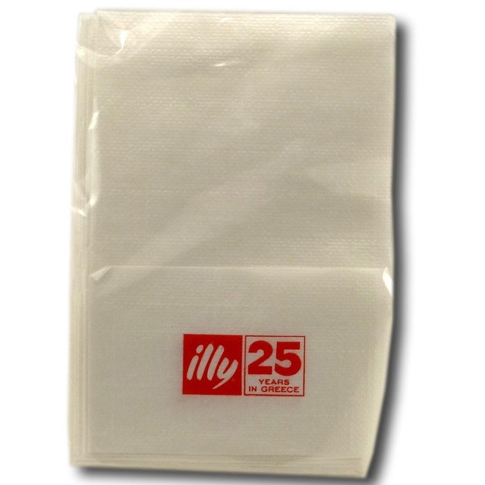 ILLY NAPKINS-LIVE HAPILY-100 PIECES.